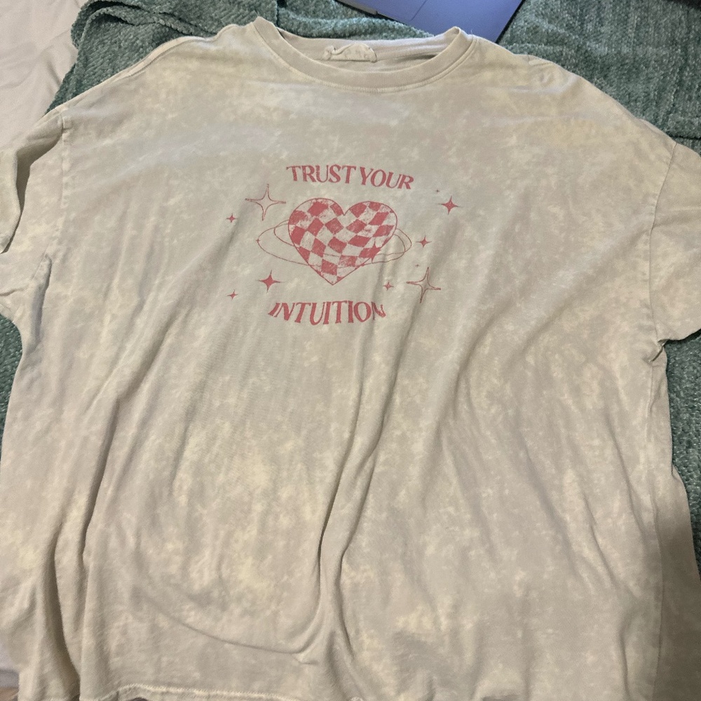 Oversized white/pink t-hirt